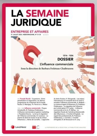 Publication des actes du colloque: L'influence commerciale